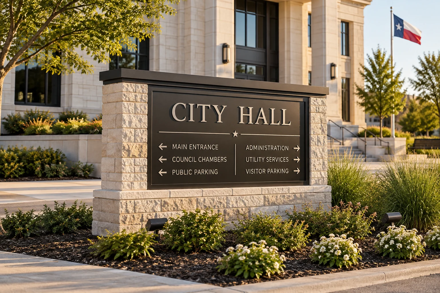 City & Municipal Signs sign concept illustration