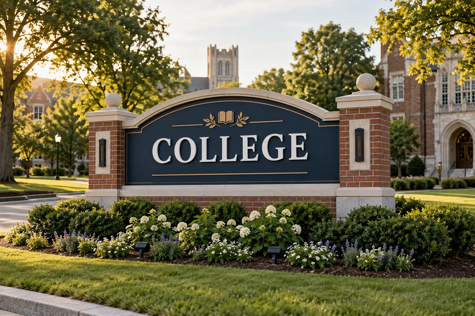 College Signs sign concept illustration