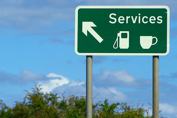 Coordinated gas station signs signage