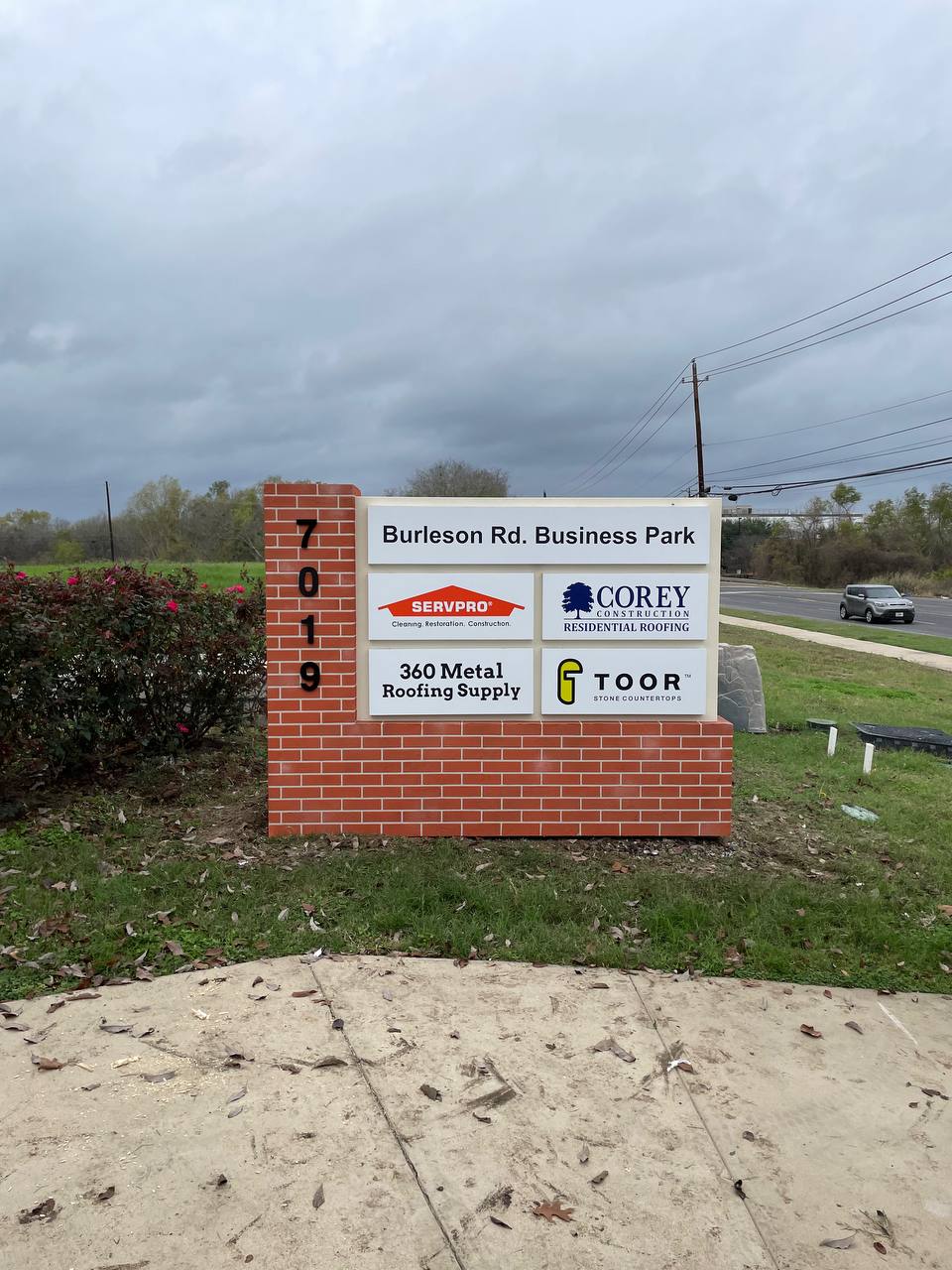 Planning details for address signs
