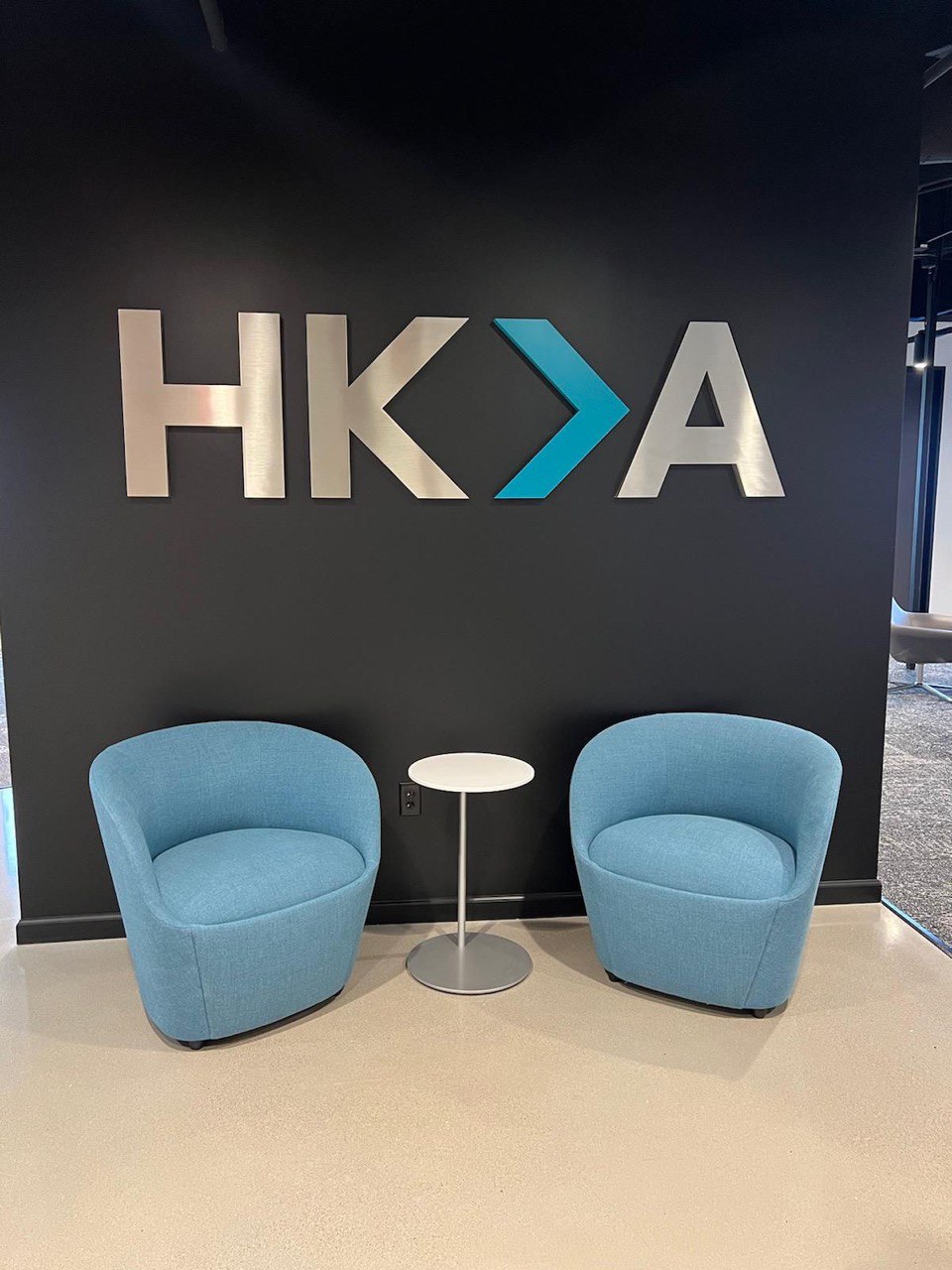 Coordinated dimensional letters signage