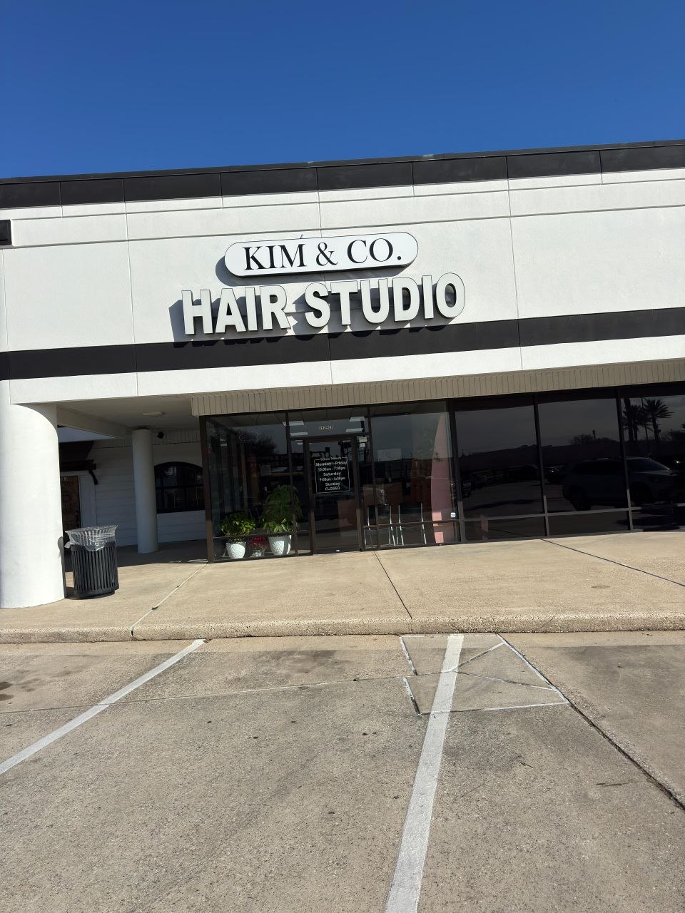Coordinated barber signs signage