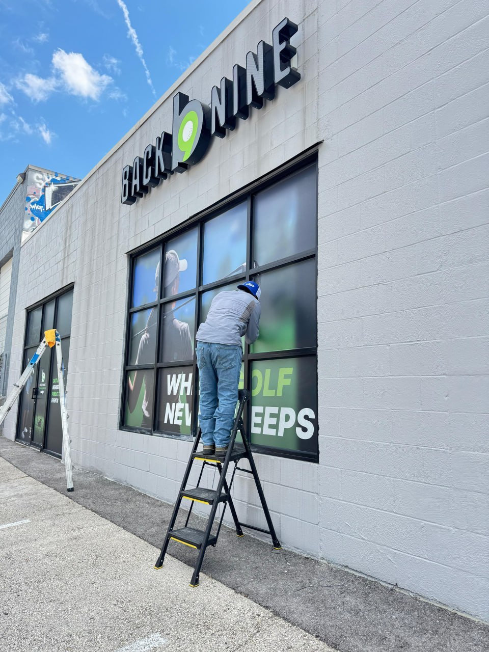 Coordinated window signs signage